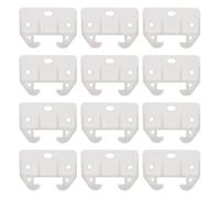 12pcs White Plastic Drawer Rail Guides for Cabinets and Wardrobes | Easy to Install, Replacement Ready, Center Mount Slides, DIY Maintenance, Home Repair Use