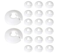12Pcs White Radiator Pipe Covers - Pipe Covers Plastic Radiator Pipe Collars for 15MM Diameter Pipes, Water Pipe & Wall Pipe Decoration Cover