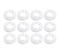 12Pcs White Radiator Pipe Covers Plastic Caps for 15-20mm Pipes Small Decorative Collars Water Pipes Wall Pipe Covers Sleeve Concealer