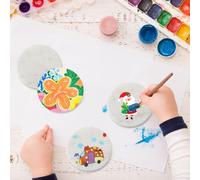 12pcs White Round Painting Pebbles,Round White Flat Rocks for Painting,Smooth Rocks Bulk,Flat Rocks,Natural Smooth Surface Arts and Crafting Painting Supplies Kindness Rocks for Arts, Crafts