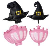 12Pcs Wicked Balloons, Princess & Witch Wicked Party Decorations, Aluminum Foil Easy To Inflate Birthday Balloons For Birthday Party Decor Supplies, Decorations, Decorati