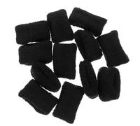 12pcs Wide Hair Elastic Nylon Spandex Black Hair Ties