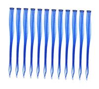 12pcs Wig Hair Extension Clip Hair Extensions Jumbo Hair Accessories Volumizing Small Invisible Extensions Human Hair Color Snap Hair Clips Black Women Synthetic Iron Blue
