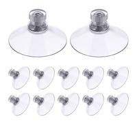 12Pcs Window Suckers for Glass, 25mm Clear Suction Cups, Window Suckers, Window Suction Cups with Knurled Nut Window Suckers for Glass Mirror Window Wall Door and Smooth Flat