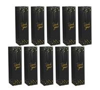 12pcs Wine Storage Bag for Bottle Carrier, Reusable Kraft Paper | Gift Bag for Wine Bottle or Beer, Bridal Showers and Birthdays, Gold Print, Handheld Tote