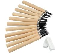 12Pcs Wood Carving Chisels Set, Manganese Steel Fishtail Wood Gouges, Whittling DIY Carvers Hand Chisel, Woodworking Gouges with 2 Whetstones, Engraving Chisel for Beginners Vegetable Fruit