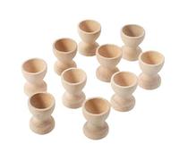 12pcs Wooden Egg Cup Holder Stands Diy Blank Unfinished Wooden Egg Displays for Diy Easter Decoration for Kitchen