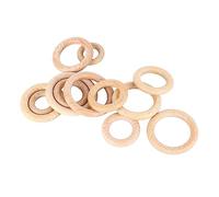 12Pcs Wooden Rings Natural Unfinished Craft Wood Rings for Macrame Jewelry Making and DIY Crafts Beech Wood 6 Sizes 40mm to 70mm
