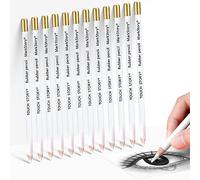 12Pcs Wooden Sketch Eraser Pencil for Artists - Highlight Eraser, Ideal for Sketching Charcoal Drawings