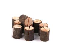 12pcs Wooden Tree Stump Memo Stand Larch Coffee Note Clip Holder
