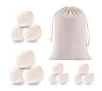 12Pcs Wool Dryer Balls, Organic Handmade Reusable Tumble Dryer Balls