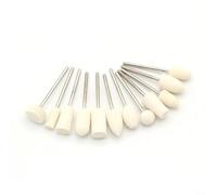 12pcs Wool Polishing Wheels with 2.35mm Shank for Mini Rotary Tool, Buffing and Grinding Heads for Metal, Glass, Ceramic and Jewellery