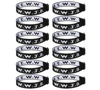 12PCS WWJD Bracelet Pack, Christian Gifts Adjustable Wristbands, WWJD Jesus Bracelets Bulk - What Would Jesus Do Bracelet for Women Men, L, Polyester Fibre, no gemstone