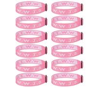 12PCS WWJD Christian Bracelet Pack, Christian Jesus Gifts Adjustable Wristbands, WWJD Bracelets Bulk - What Would Jesus Do Bracelet for Women Men, Adjustable, Polyester Fibre, no gemstone