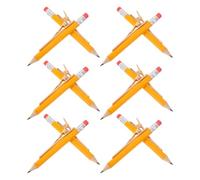 12pcs Yellow Pencil Hair Clip Plastic Iron Barrette for Students