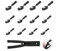 12Pcs Zip Repair Kit, 3 Sizes Replacement Zipper Puller, Zips Extension Instant Zip Fixer, Universal Fixing Zip Puller for Backpacks, Coats, Jacket, Luggage, Fix Sliding Teeth Screw Head
