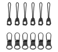 12pcs Zipper Pulls, Zipper Pull Replacement Detachable Zippers Tab Tags Zipper Extender Cord Repair Handle Mend Fixer Fixing Accessories for Luggage Clothing Backpack Jackets Pants