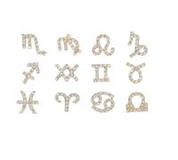 12pcs Zodiac Sign Alloy Nail Decorations for Fingernails