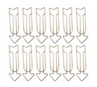 12PcsDecorative Metal Paper Clip Colored Metal Paperclips File Clamp for Document Note Paper Postcard Organization Decorative Filing Supplies