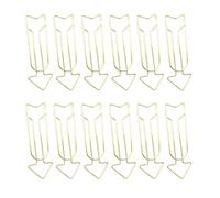 12PcsDecorative Metal Paper Clip Colored Metal Paperclips File Clamp for Document Note Paper Postcard Organization Decorative Filing Supplies