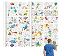 12PcsPaper Roll, Colouring Roll, Rolls of Paper Featuring Underwater World, The Paper is Easy to Unroll and Use on Flat Surfaces