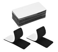 12Piece Industrial Strength Sticky Pads, Double Sided Velcro Tape Double Sided Tape Heavy Duty, Double Heavy Duty Velcro Reusable for Hanging, Mounting or Organizing Items - Black (50×100mm)