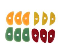 12Piece Silicone Pottery Clay Ribs Set - Soft Smooth Shaping Tools in 4 Colours for Ceramic DIY Projects
