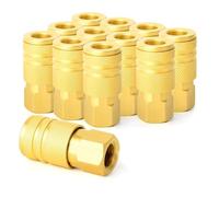 12Pieces 1/4inch Brass Female Quick Connection Air Couplers for Automotive Shop Jobs Site Enhances Systems Efficiency Construction Site Equipment