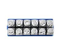 12Pieces Metal Chisels Set Professional Jewelry Making Tool Carving Pattern Carving Steel Texture for Jewelry Steel Stamps