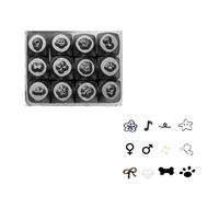 12Pieces Metal Stamp Set Metal Chisels Set 2mm Jewelry Engraving Tool Steel Texture for Pattern Making and Texturing