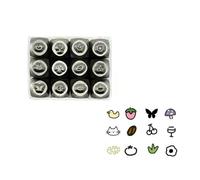 12Pieces Metal Stamp Set Metal Chisels Set 2mm Jewelry Engraving Tool Steel Texture for Pattern Making and Texturing