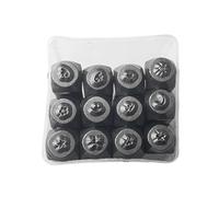 12Pieces Metal Stamping Tool Metal Chisels Set Jewelry Engraving Tool Steel Texture for Pattern Making and Texturing