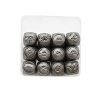 12Pieces Metal Stamping Tool Metal Chisels Set Jewelry Engraving Tool Steel Texture for Pattern Making and Texturing
