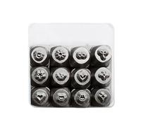 12Pieces Metal Stamping Tool Metal Chisels Set Jewelry Engraving Tool Steel Texture for Pattern Making and Texturing