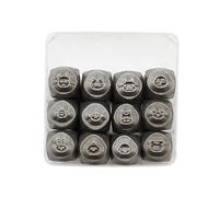 12Pieces Metal Stamping Tool Metal Chisels Set Jewelry Engraving Tool Steel Texture for Pattern Making and Texturing