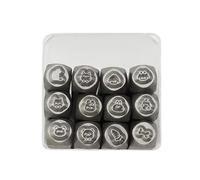 12Pieces Metal Stamping Tool Metal Chisels Set Jewelry Engraving Tool Steel Texture for Pattern Making and Texturing