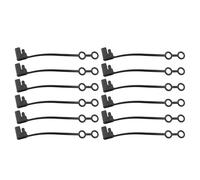 12Pieces Sturdy PVC Weather Solar Connectors Caps for Outdoor 2Pin Connectors for Solar Energy Systems Boats Power Management Caps