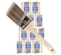 12PK 2.5 inch Angle Premium Wall/Trim House Paint Brush Set Great for Professional Painter and Home Owners Painting Brushes for Cabinet Decks Fences Interior Exterior & Commercial Paintbrush.