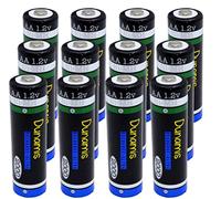 12pk Dunamis 1.2v AA 2000mAh NiMH Rechargeable Batteries - HIGH POWER Suitable for Digital Cameras, Bluetooth Headsets, XBOX Controllers & High Drain Devices etc. (AA 2000mAh, 12 Pack)