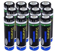 12pk Dunamis 1.2v AA 2500mAh NiMH Rechargeable Batteries - HIGH POWER Suitable for Digital Cameras, Bluetooth Headsets, XBOX Controllers & High Drain Devices etc... (AA 2500mAh, 12 Pack)