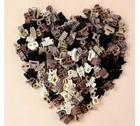 12pms Mini Hair Claw Clips Set, 12 Styles, Black White Brown, Small Size 1.8-3 cm