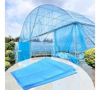 12S Greenhouse Plastic Film - Heavy Duty, All Weather Cover for Plant Tunnel Grow House Garden Tear Resistant & Enhanced Light Transmission for Better Yields(Size:4.8mil-5*10m,Color:Light blue-PO)