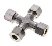 12S Stainless steel Cross Compression Fitting 630 Bar DIN 2353