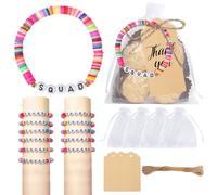 12Set Bracelets Bulk With 12pcs Cards And Organza Bags Stackable Friendship Bracelets For Party Gifts Adjustable Stretch Beaded For Jewelry Gift Party Favors