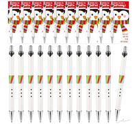 12Sets Christmas Ballpoint Pens Glitter Christma Gift Pens Santa Snowman Elf Reindeer Penguin Pen with Wishing Card Twist Ties for Xmas Team Staff Appreciation Gifts Stocking Stuffers Office School