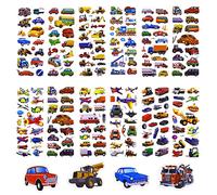 12Sheets Car Transport Digger Stickers,Car Trucks Airplane Theme Kids Stickers Teacher Reward StickersDIY Decor Decal,3D Puffy Stickersfor Kids DIY Scrapbook Craft Activities Party Bag Fillers