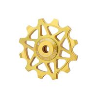 12T/14T Aluminum Alloy Bicycle Rear Derailleur Pulley,Ceramic Bearings Guide Wheel for Mountain And Road Bikes(Gold,12T)
