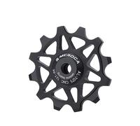 12T/14T Aluminum Alloy Bicycle Rear Derailleur Pulley,Ceramic Bearings Guide Wheel for Mountain And Road Bikes(Black,14T)