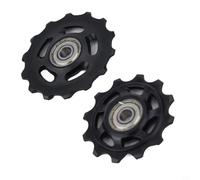 12T 14T Bicycle Rear Derailleur Pulley Wheel Compatible with 9/10/11 Speed Chains, Built with Sealed Steel Bearings for Consistent Performance (12T+14T)