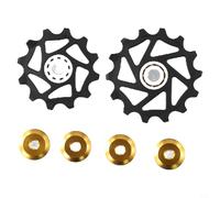 12T+14T Ceramic Bearing Pulley Set for SRAM AXS, Reliable Chain Performance for Cyclists (Golden)